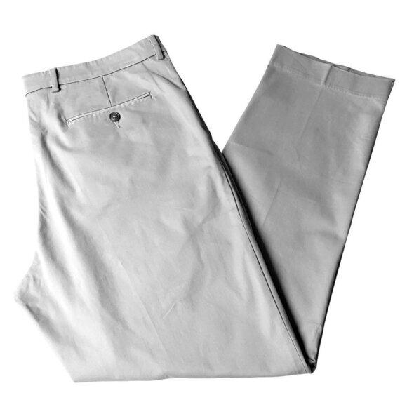 Perry Ellis Men's Essentials Slim Fit Gray Dress Pants - Picture 2 of 7